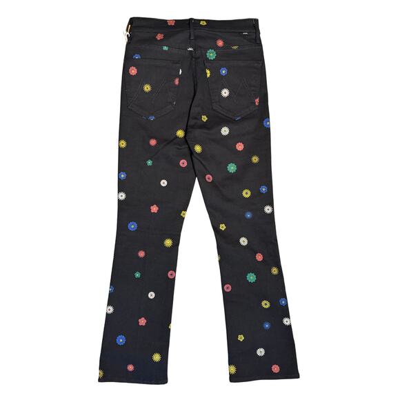 NWT MOTHER The Insider Flood Jeans Black Fresh as a Daisy Size 26 – NWT - Picture 3 of 7